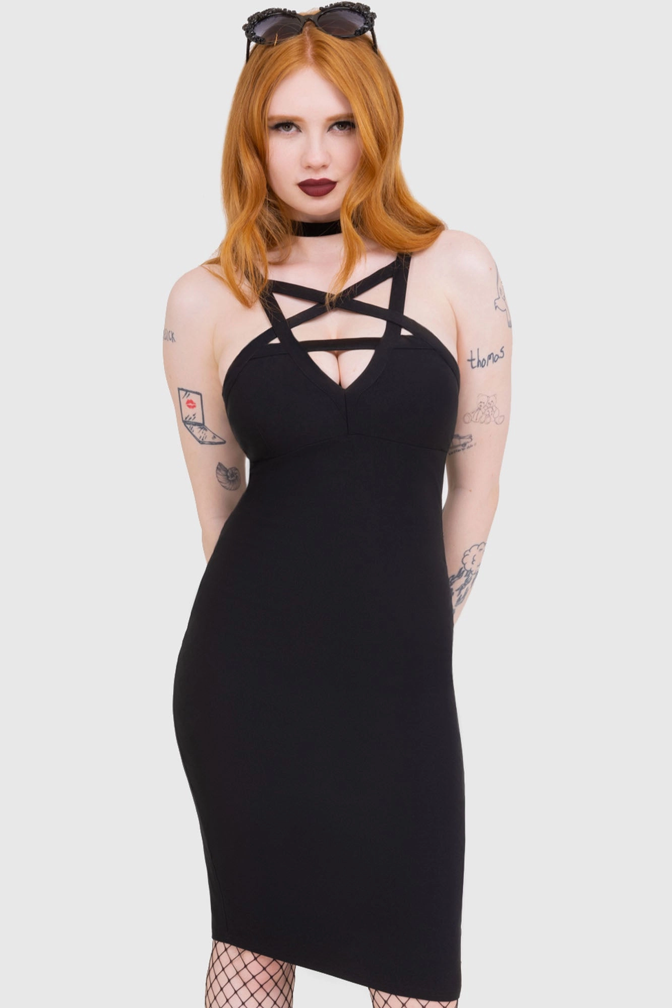 Betty Rage Pin-Up Dress [B] Drawstring-Closure Date Vibe