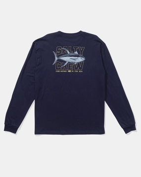 Big Game Ls Tee - Blue Fin Comfy Layer Wear Ultimate Fit