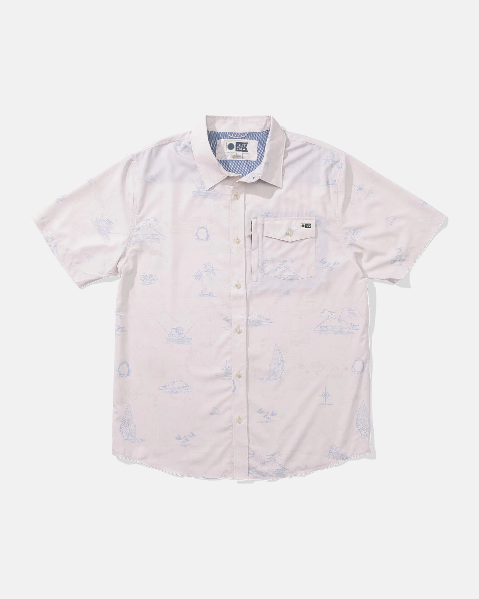 Helmsman Uv Button Up - Oyster Casual Vibe