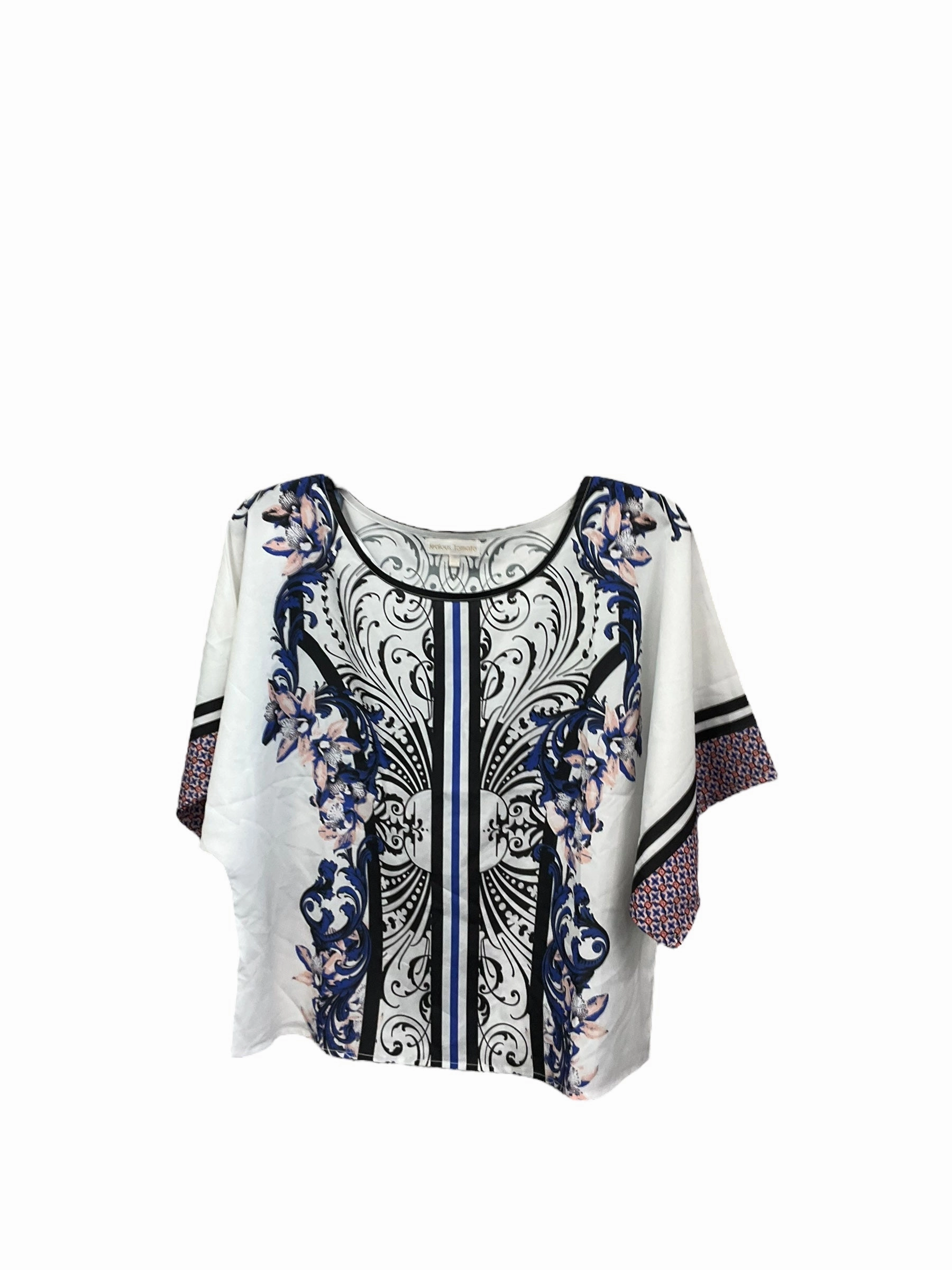 Black & Blue Top Short Sleeve Jealous Tomato, Size L Royal Mode