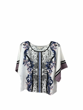 Black & Blue Top Short Sleeve Jealous Tomato, Size L Royal Mode