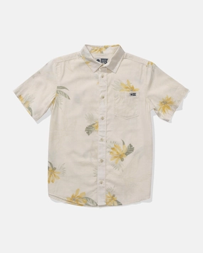 Bloomin  Ss Woven Kids - Salt Floral Motif