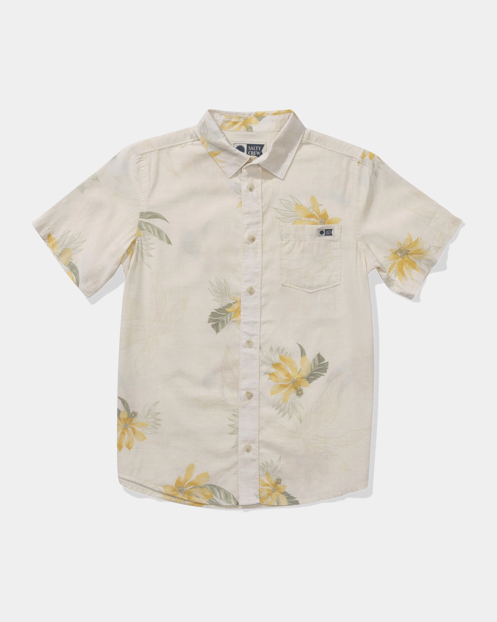 All-Weather Wear Button-up Bloomin  Ss Woven Kids - Salt