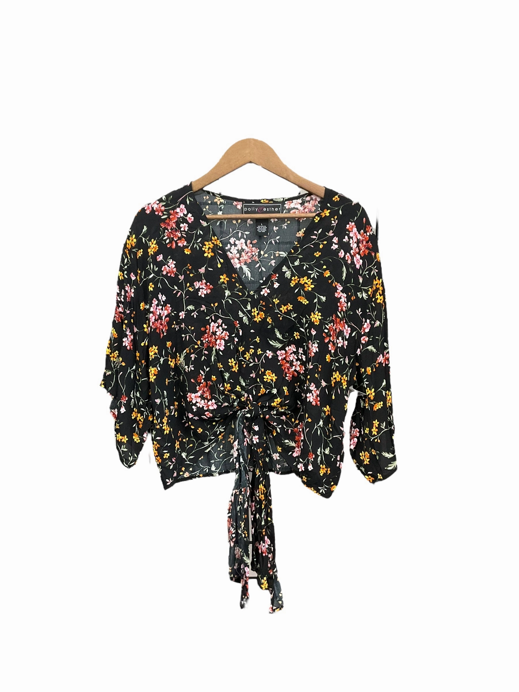 WaterRepellentFinish Art Glow Blouse 3/4 Sleeve By Clothes Mentor  Size: L