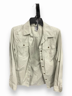 Open Heart UVProtective Coating Blouse Long Sleeve By Carhartt In Tan, Size: S