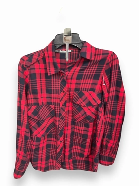 Sea Fit Modern Design Blouse Long Sleeve By Clothes Mentor In Blue & Red, Size: M