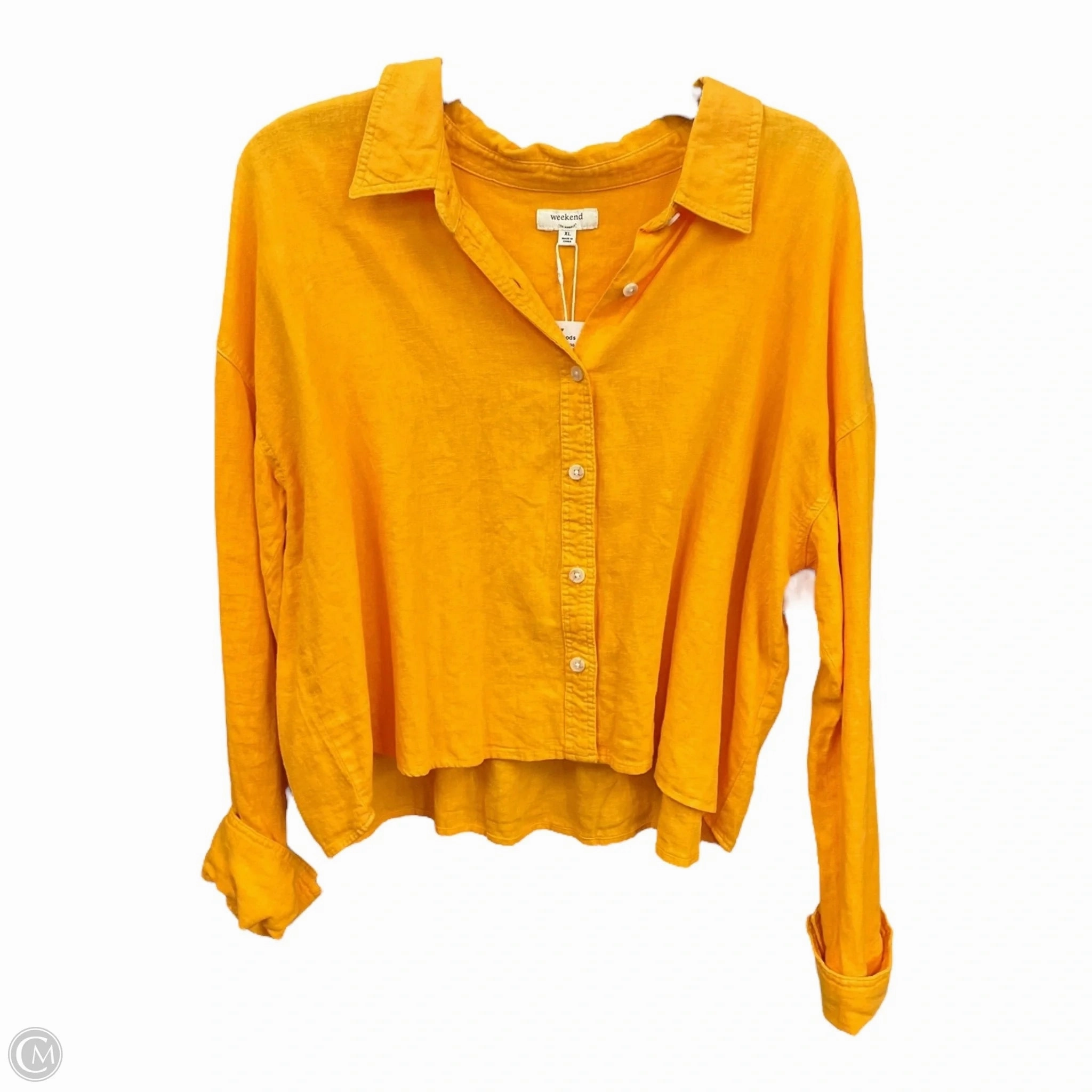 Blouse Long Sleeve By Clothes Mentor In Orange, Size: Xl EcoFriendly Material TearResistant