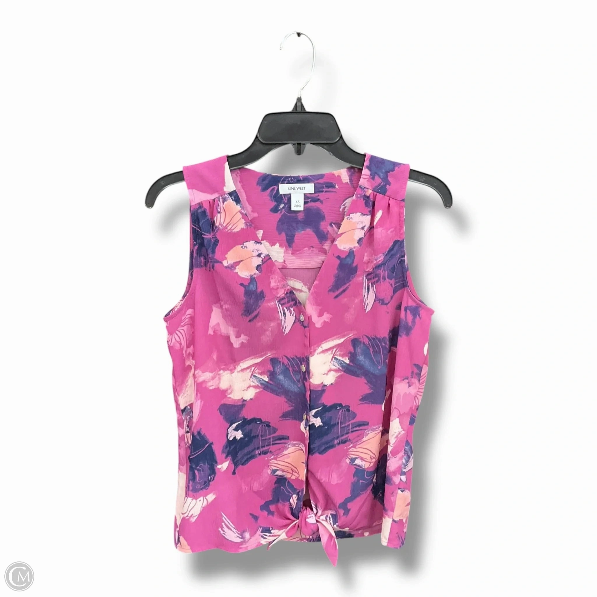 Winter Style Blouse Sleeveless By Nine West Apparel In Purple, Size: Xs