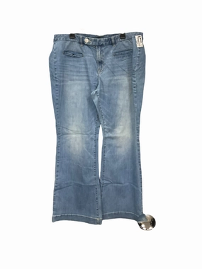 Conscious Fit Blue Denim Jeans Wide Leg Lane Bryant, Size 22