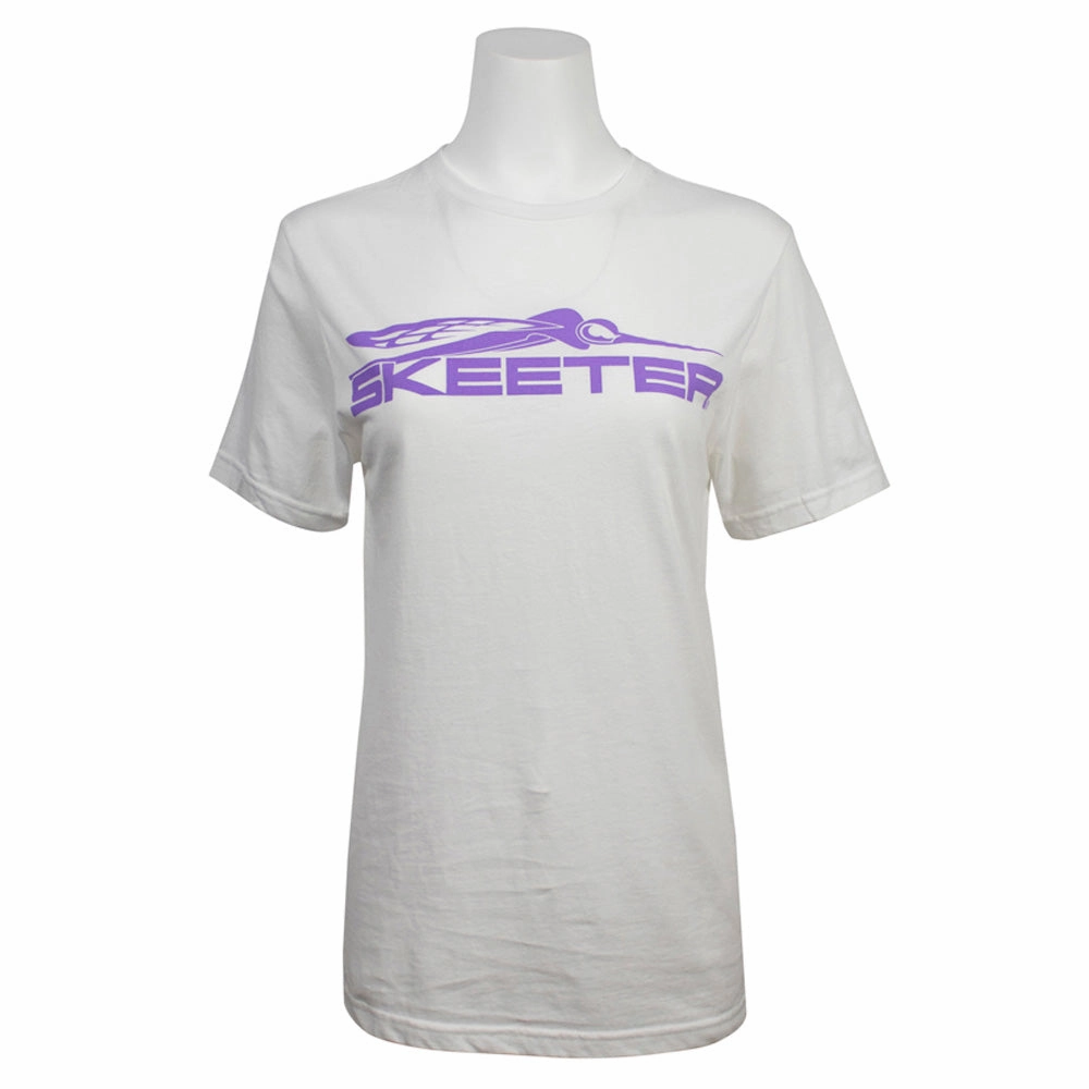 perfect for all-day wear Skeeter Lavender Imprinted White Tee
