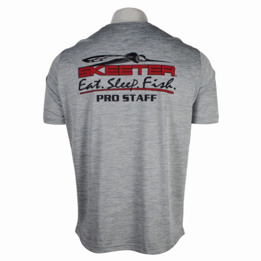 Side Vent Design Skeeter Pro Staff Silver Electric Heather Performance Tee