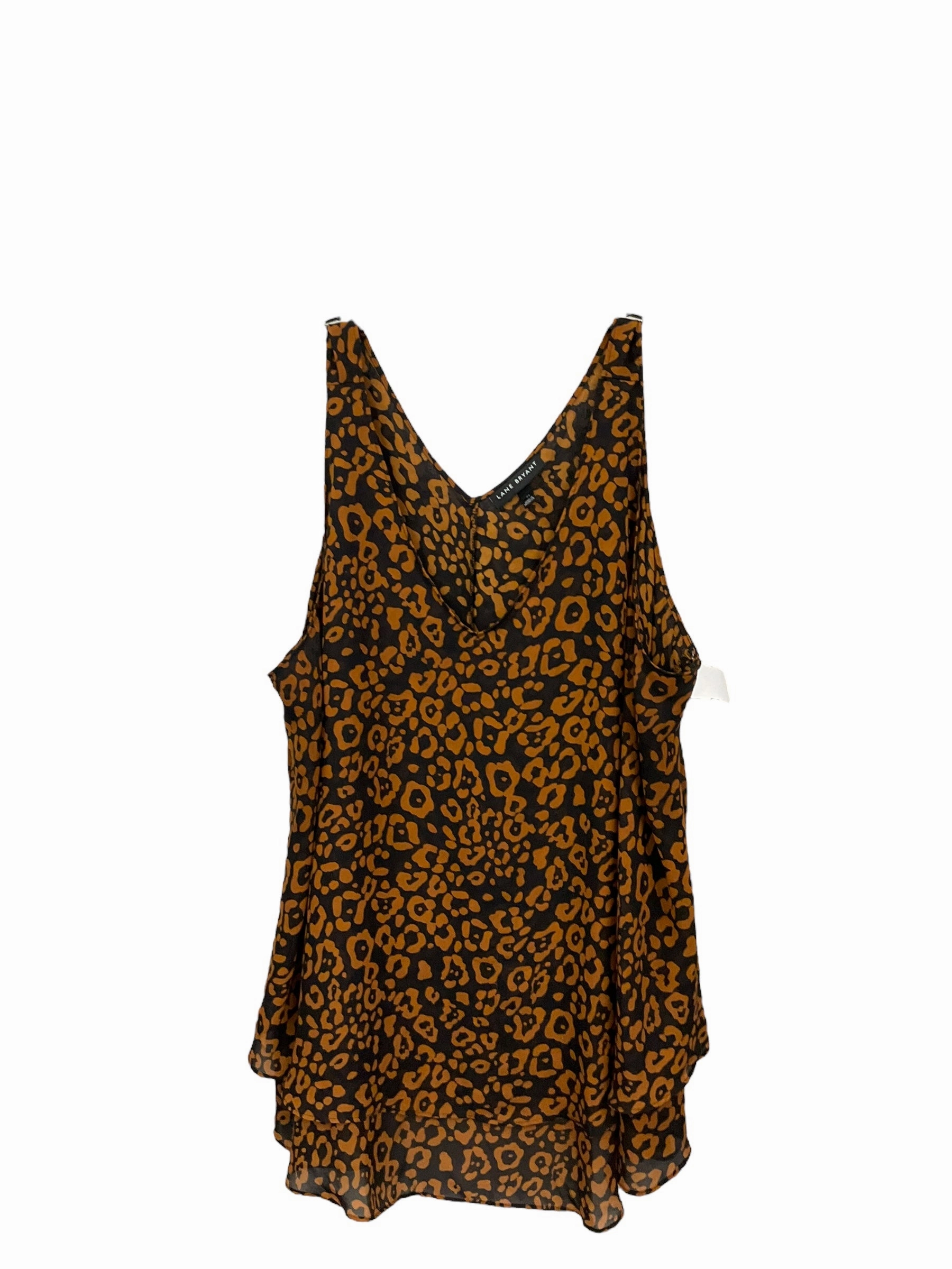 Top Sleeveless By Lane Bryant In Animal Print, Size: 3x Glitter Glow