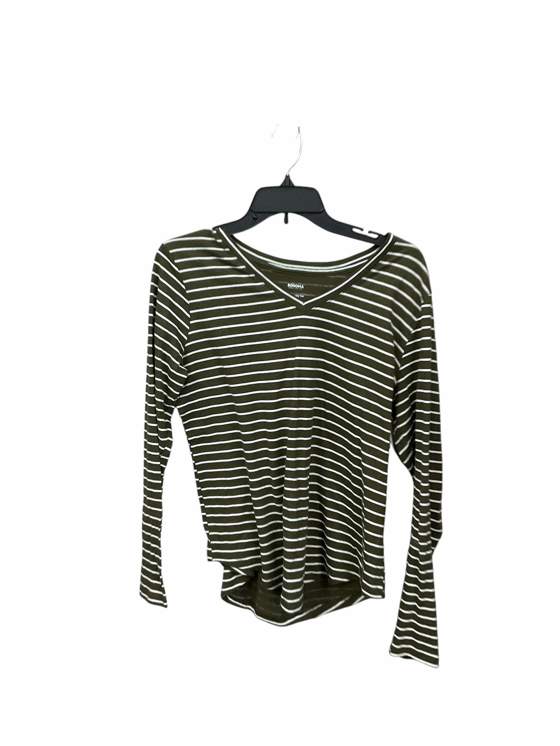 Sporty Dress Top Long Sleeve Basic By Sonoma In Green, Size: M