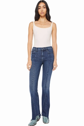 MOTHER Denim Insider Skimp Pointy Fray in You're a Riot Flexible Waist