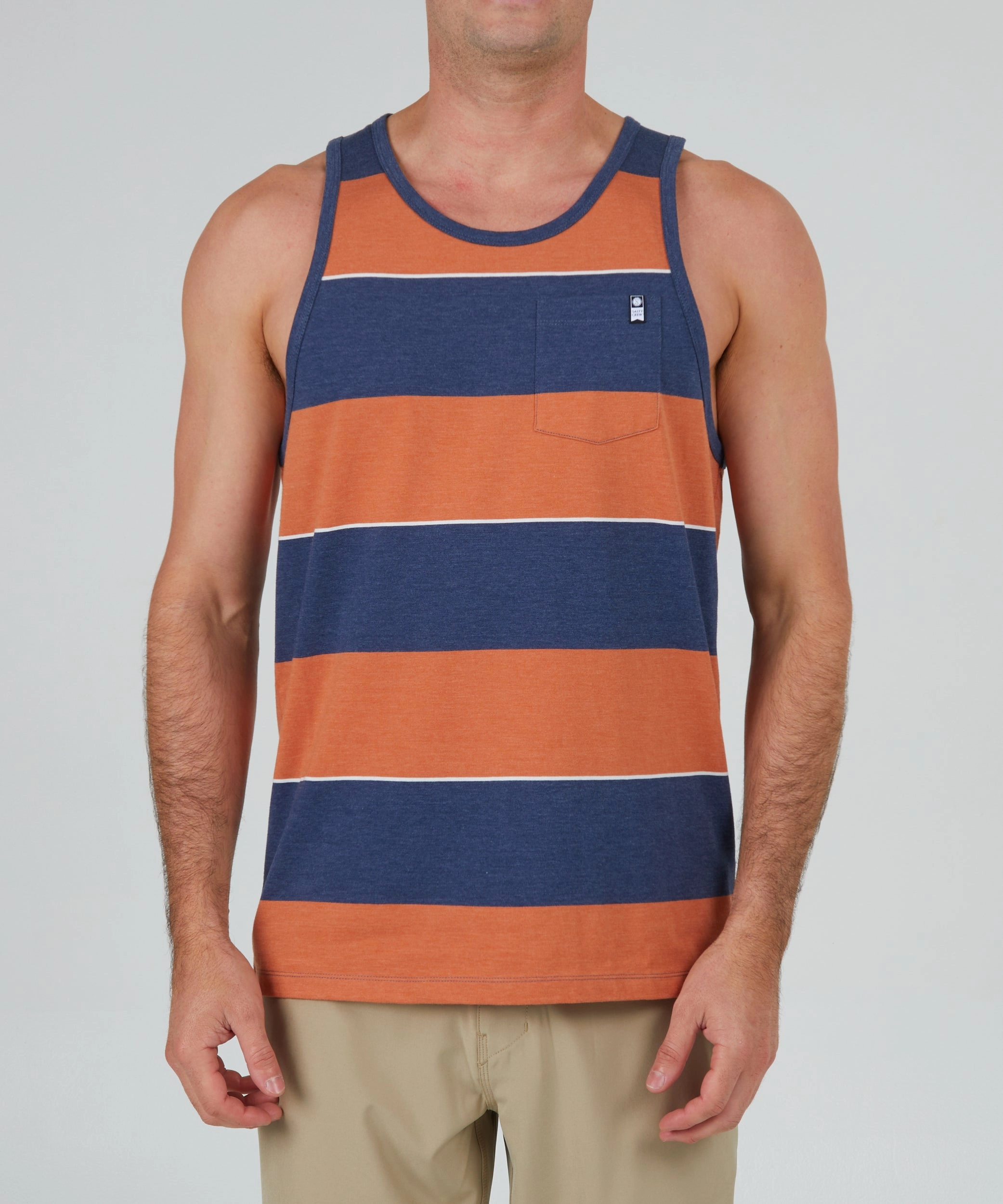 Light Style Trend Cutlap Tank Knit - Navy