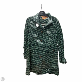 Warm Gloves Net Fit Coat Designer By Tory Burch In Blue & Green, Size: Xs