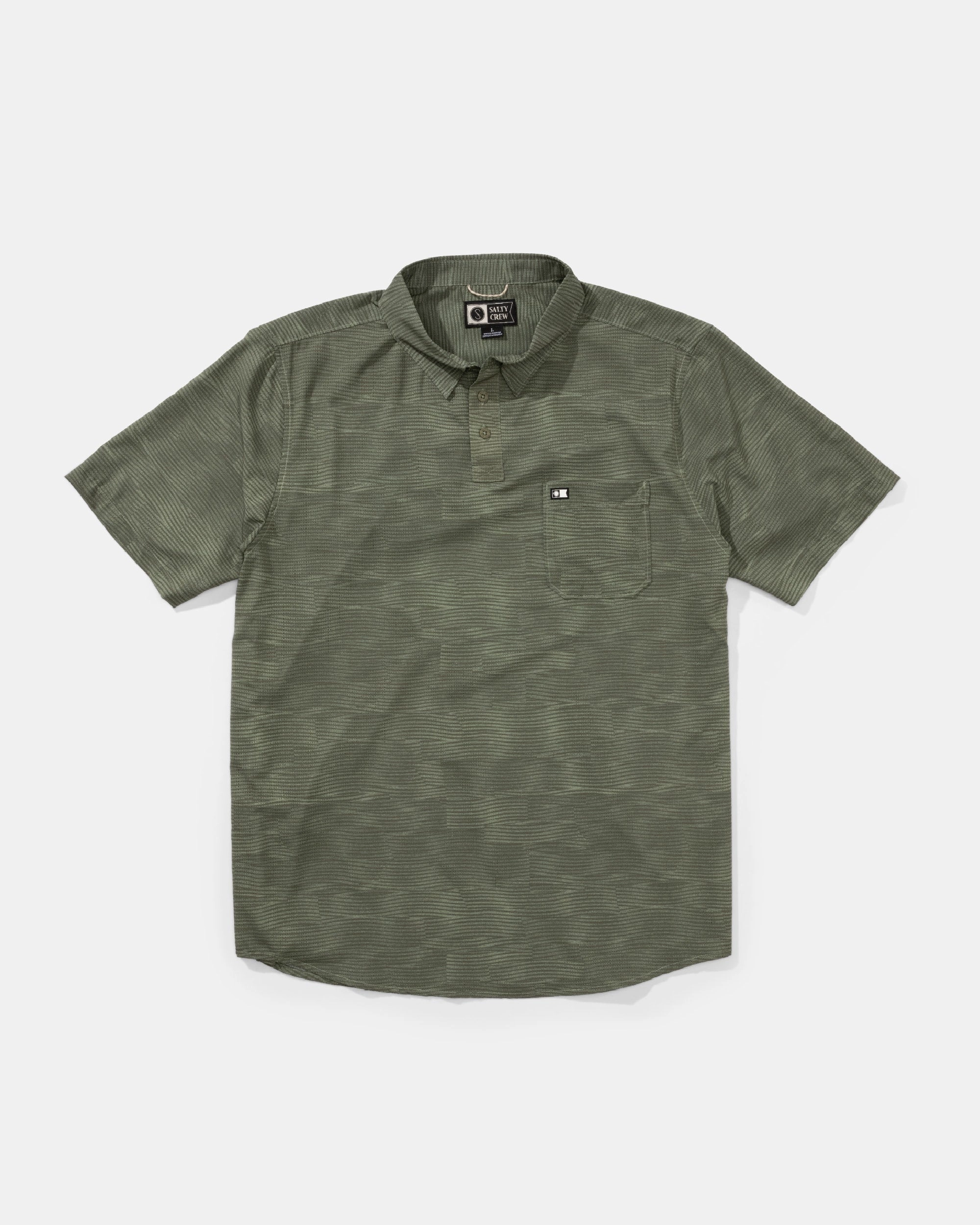 Ventilated Back Breezer Perf Polo - Oil Green