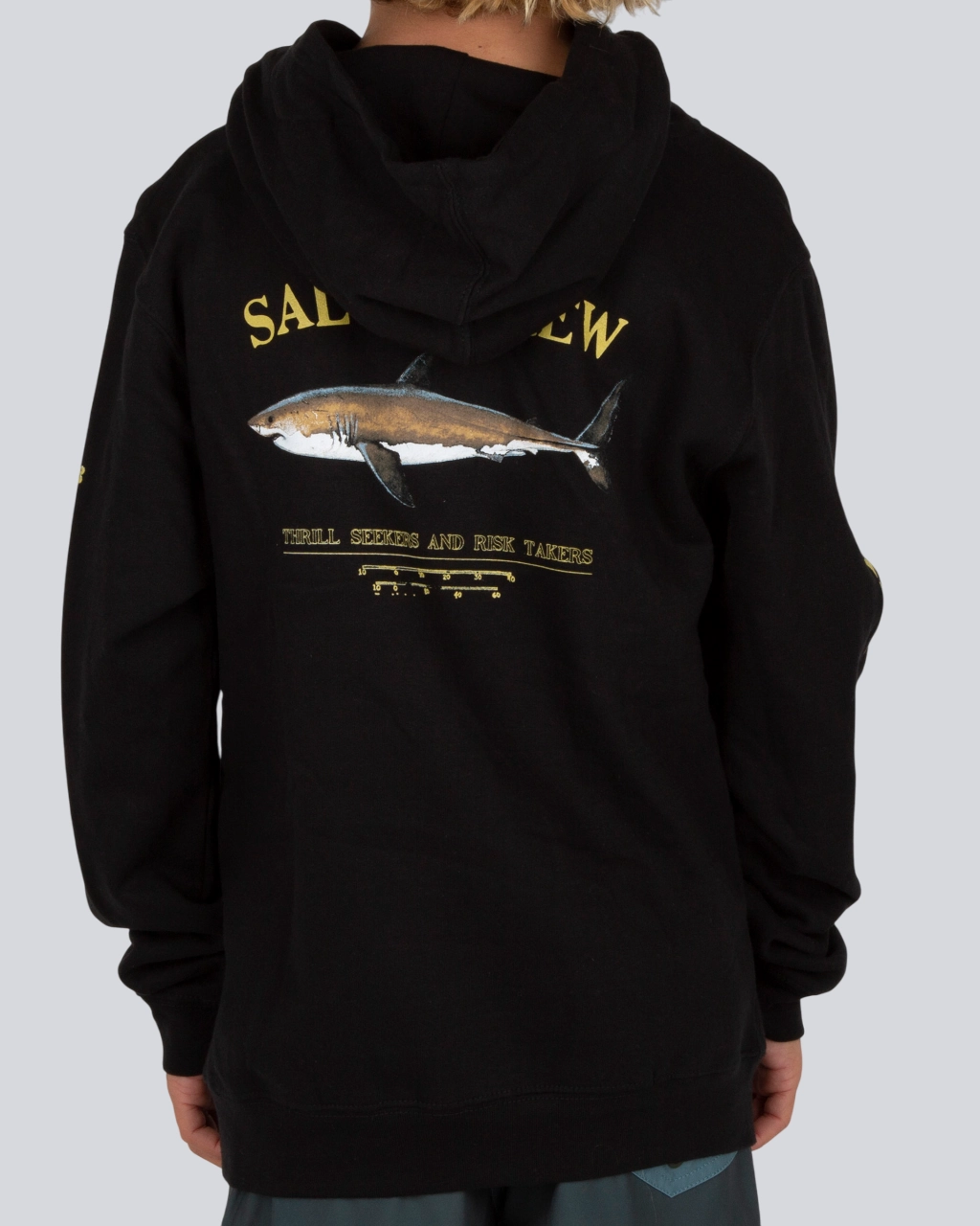 Bruce  Hood Fleece Kids - Black Sustainable fashion