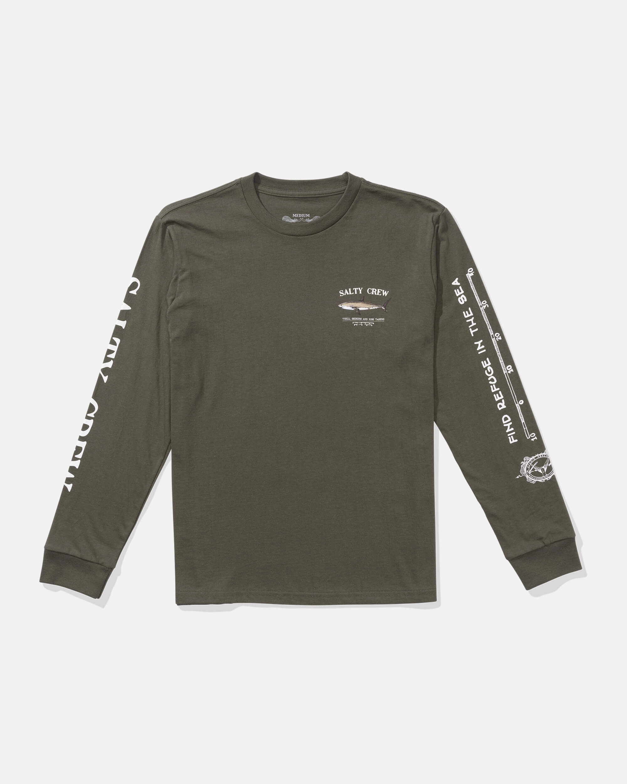 Bruce  L/S Tee Kids - Dusty Olive Mountain