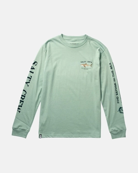 Bruce  L/S Tee Kids - Mackerel slim fit