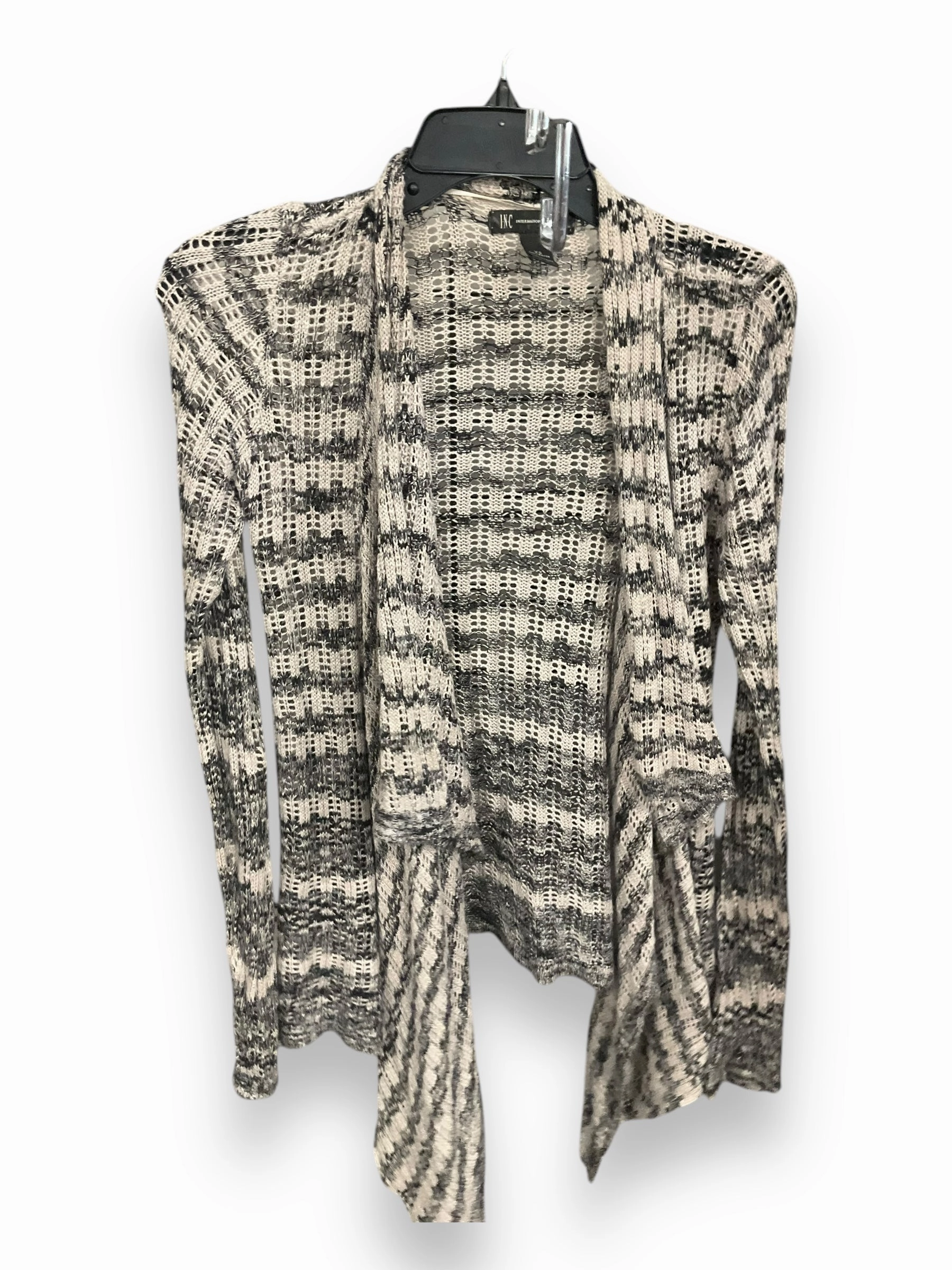 Spanish Glow Cardigan By Inc In Black & Cream, Size: Xs