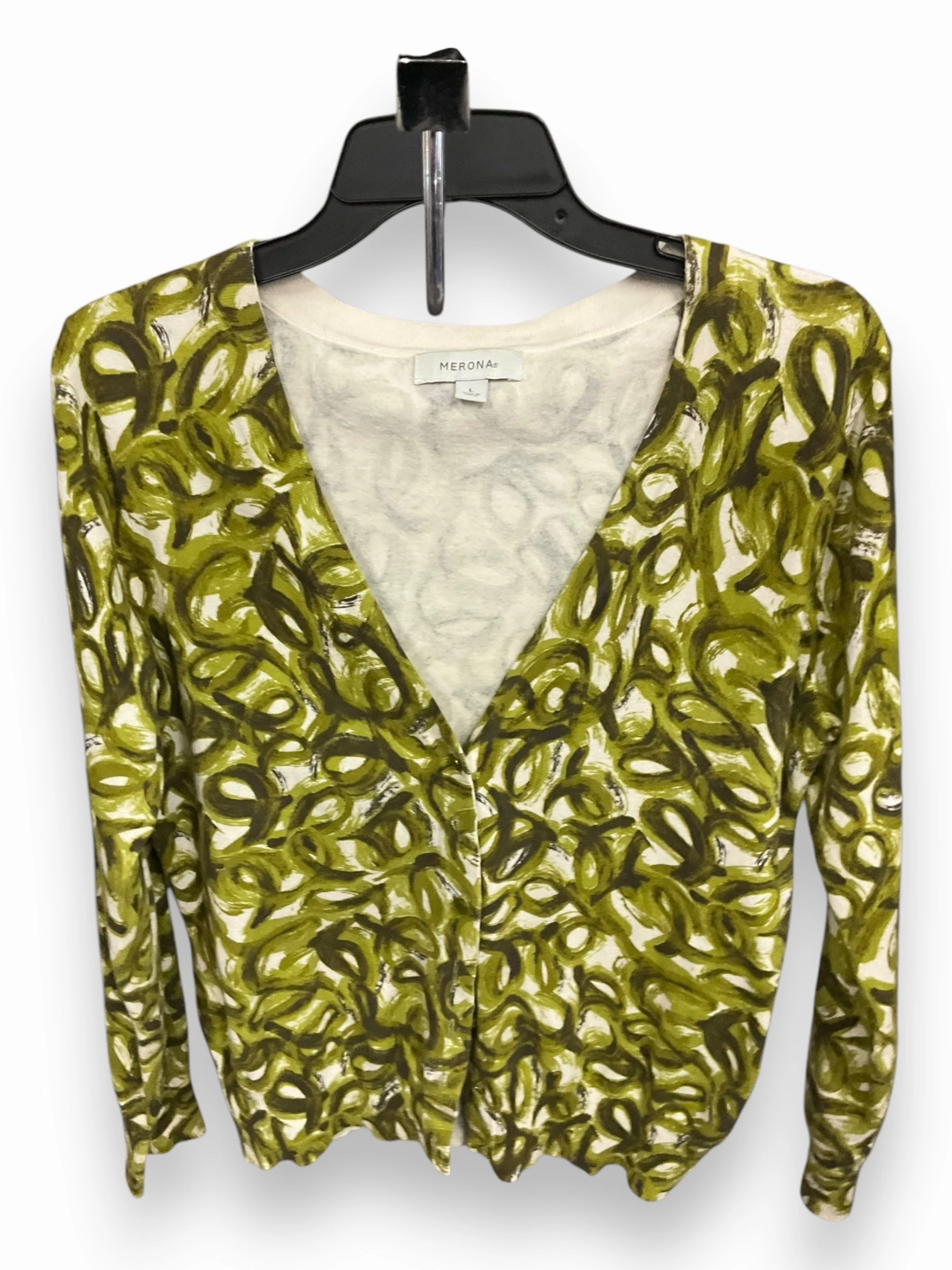 Cardigan By Merona In Green, Size: L Functional Fashion