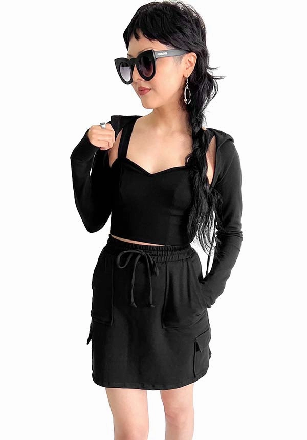 Cargo | MINI SKIRT* button detail