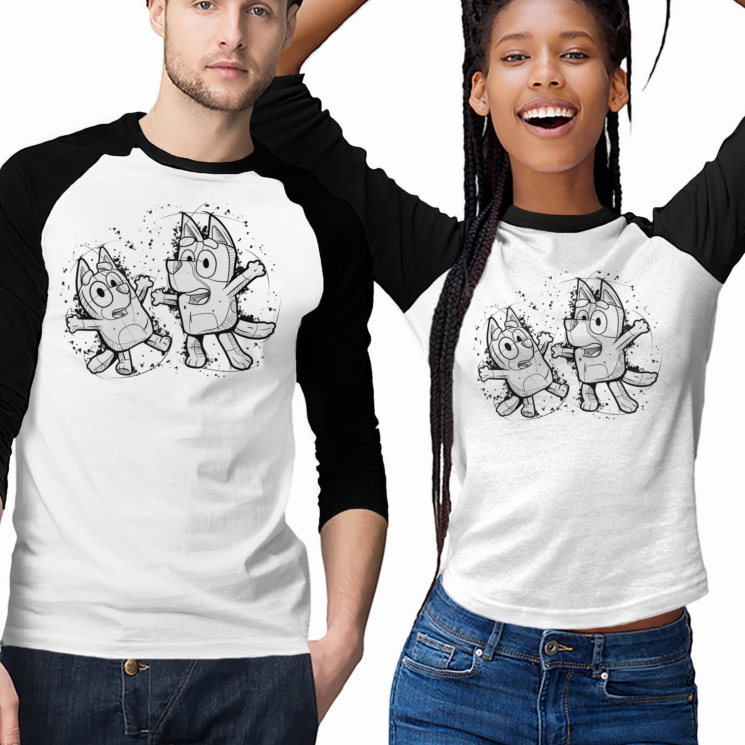 Personalized Lightweight Shirt Cartoon Dog Sketch
