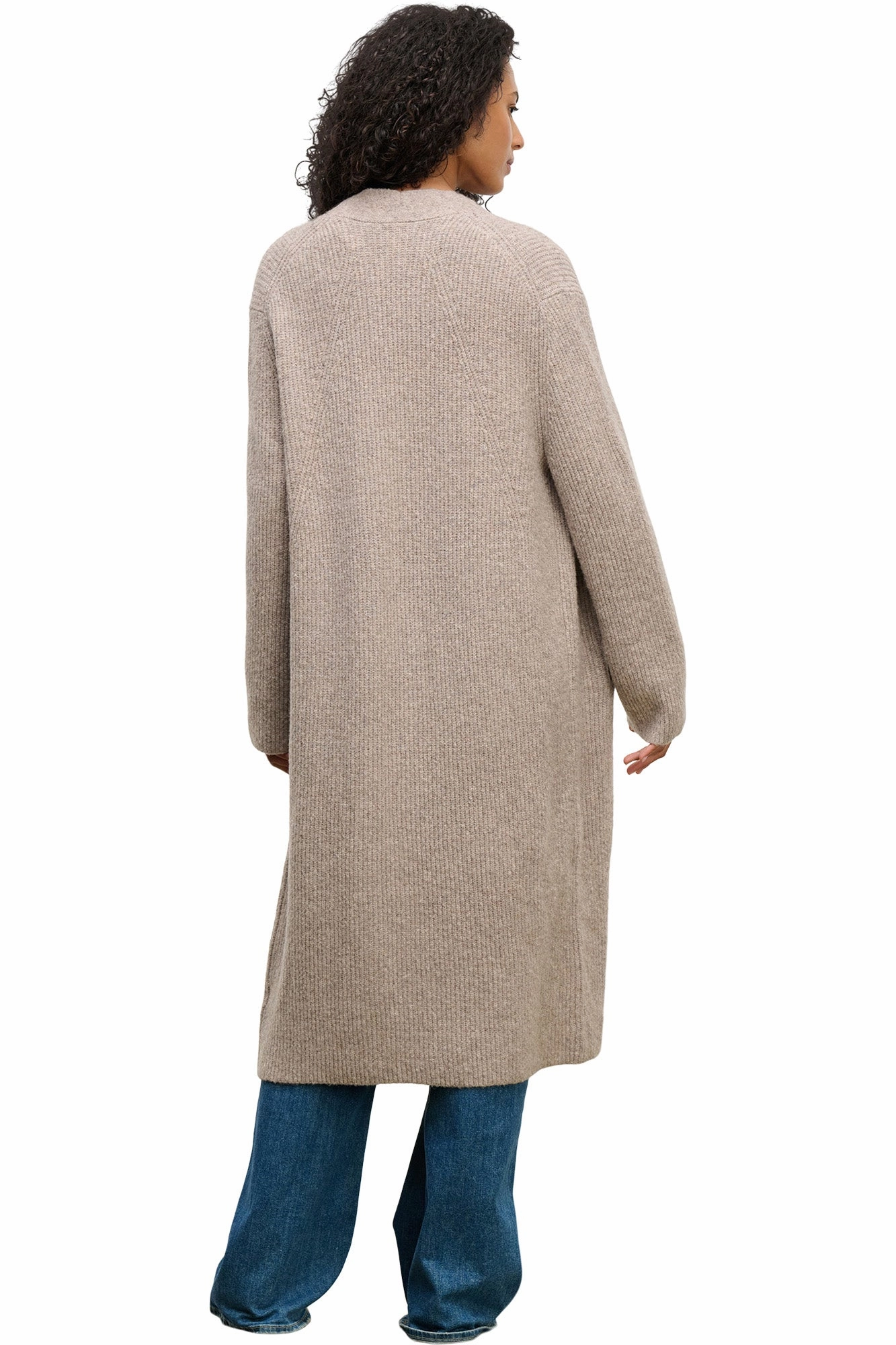 Performance Comfort Fit Velvet Misha Cardigan in Tan
