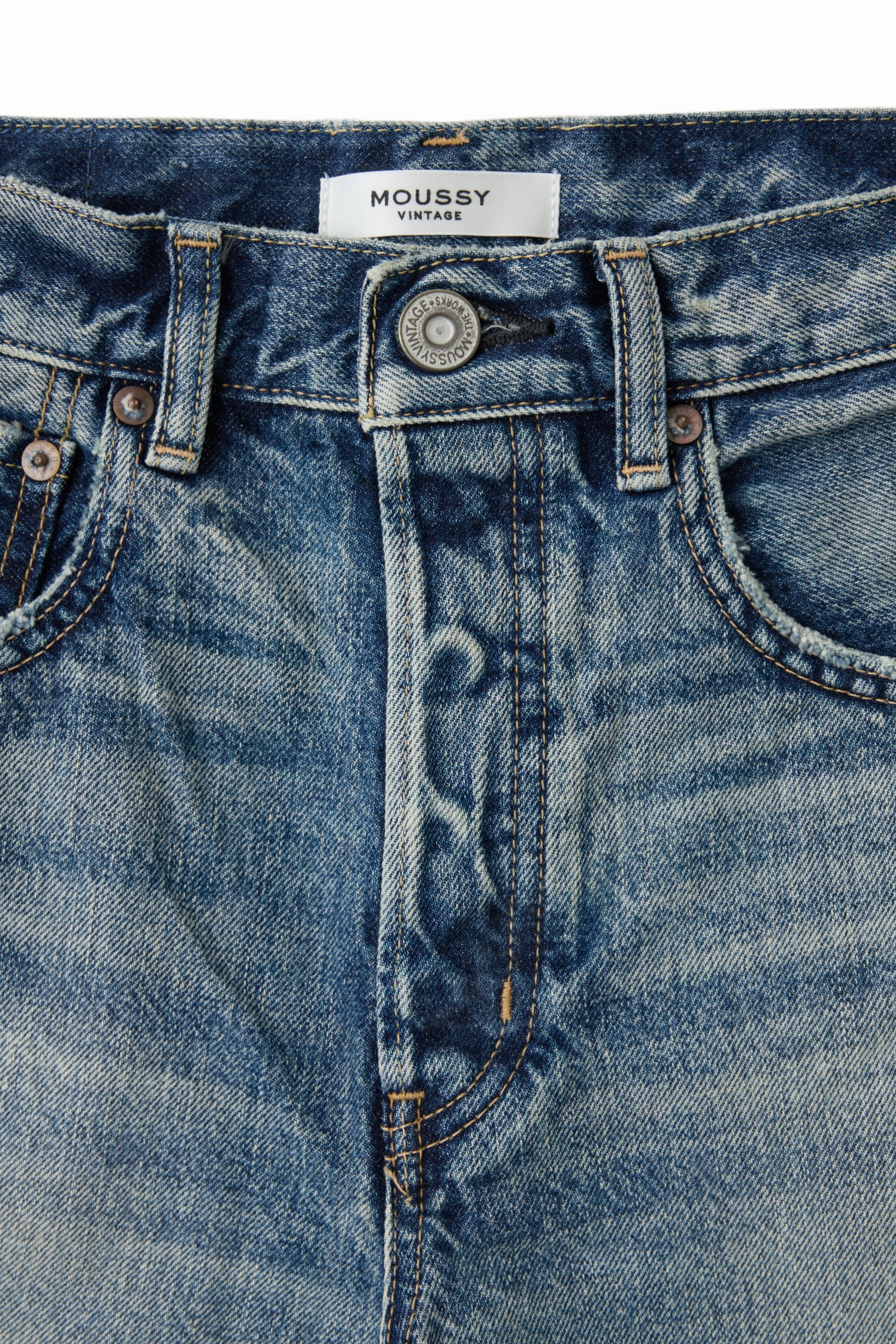 Stylish Sunny Vibes Work Meeting Casual Moussy Denim Douglaston Shorts in Blue