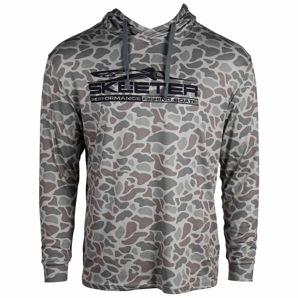 spandex blend No-Fuss Fit Skeeter Burlebo Performance Hoodie - Deer Camo