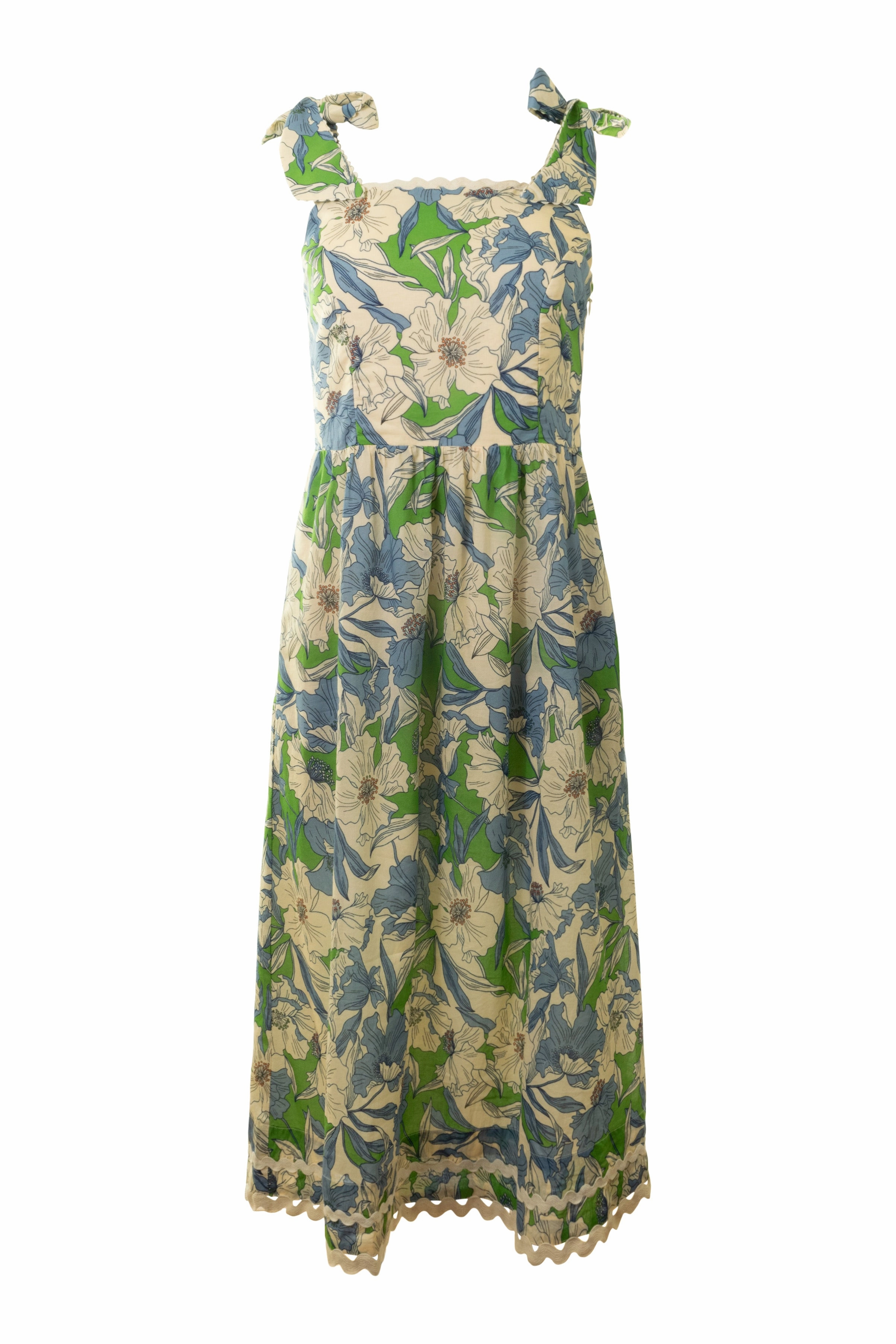 Airy Touch Easy Pretty Trovata Birds of Paradis Alessia Dress in Oasis Floral