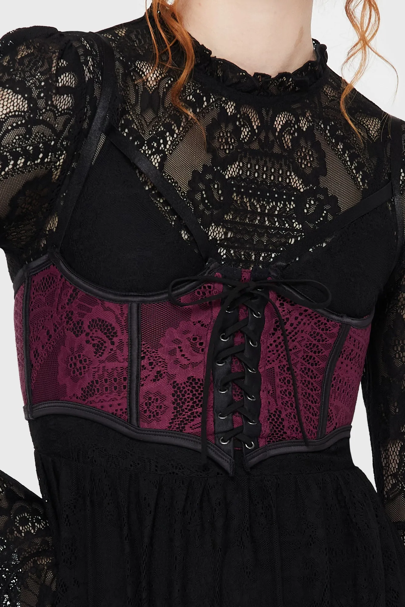 Retro design Fun Design Arden Lace Basque [Plum]
