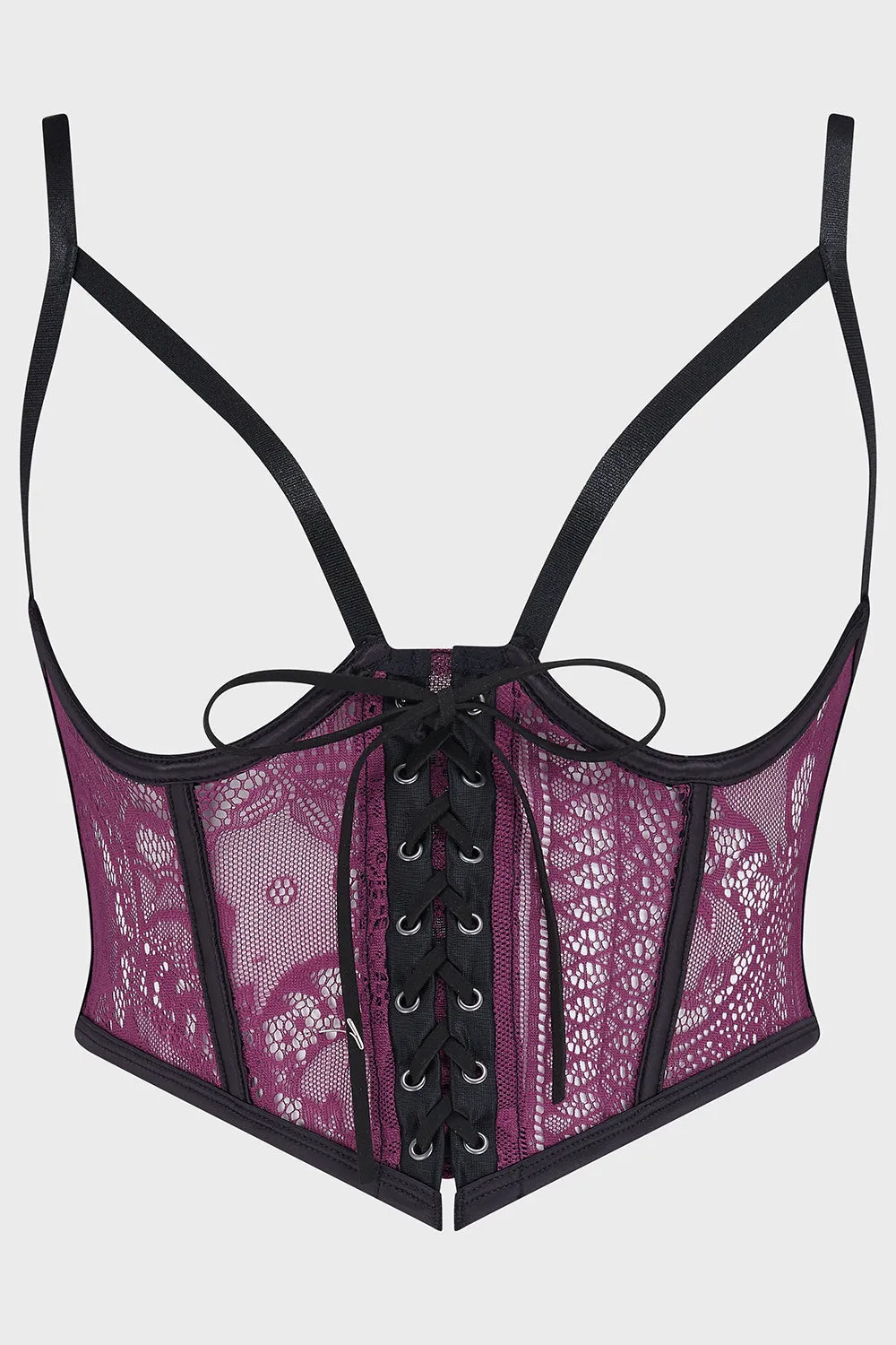 FlexibleRibbing Arden Lace Basque [Plum]