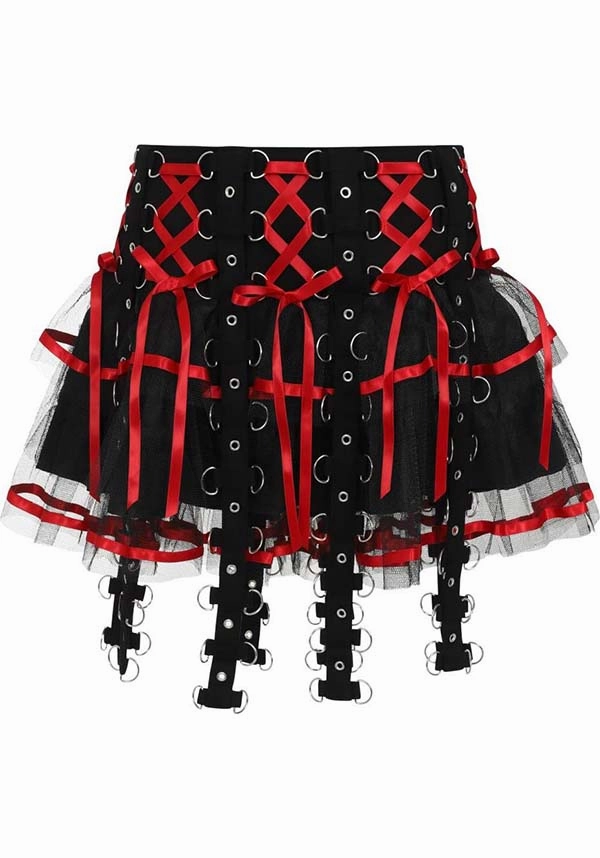 Chai [Black/Red] | MINI SKIRT Lightweight Material
