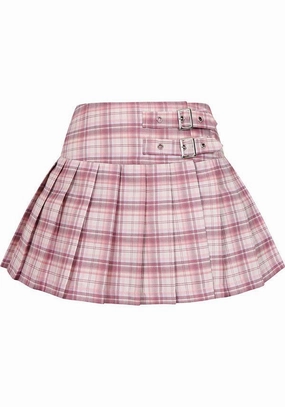 Durable Stitching Darkdoll [Pink/White] | MINI SKIRT