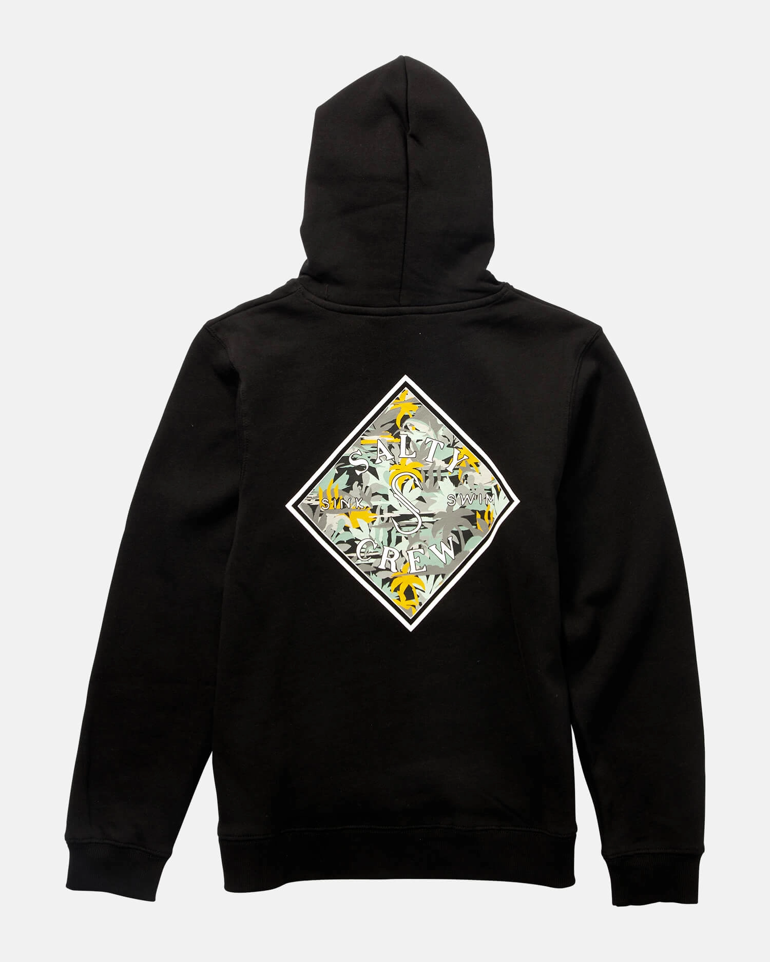 Seamless Fit Choppy Tippet  Hood Fleece Kids - Black