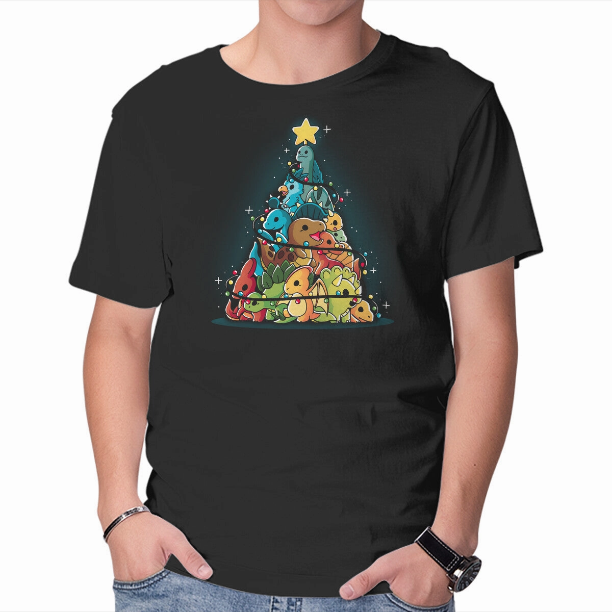 Christmas Tree Dinosaurs Premium Cotton harmonious