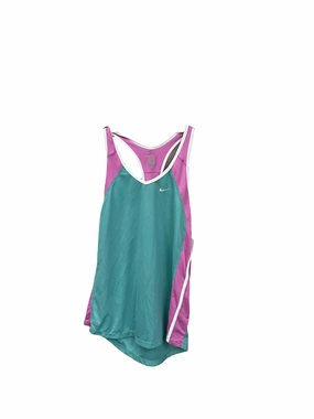 Athletic Tank Top By Nike Apparel In Green & Pink, Size: S Athleisure Cool EcoFriendlyProduction