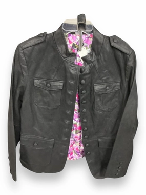 Jacket Leather By Twiggy London Hsn In Black, Size: L Easy Fit