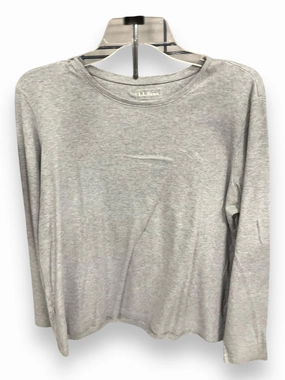 Top Long Sleeve Basic By L.l. Bean In Grey, Size: L Scandi Clean Conscious Fashion