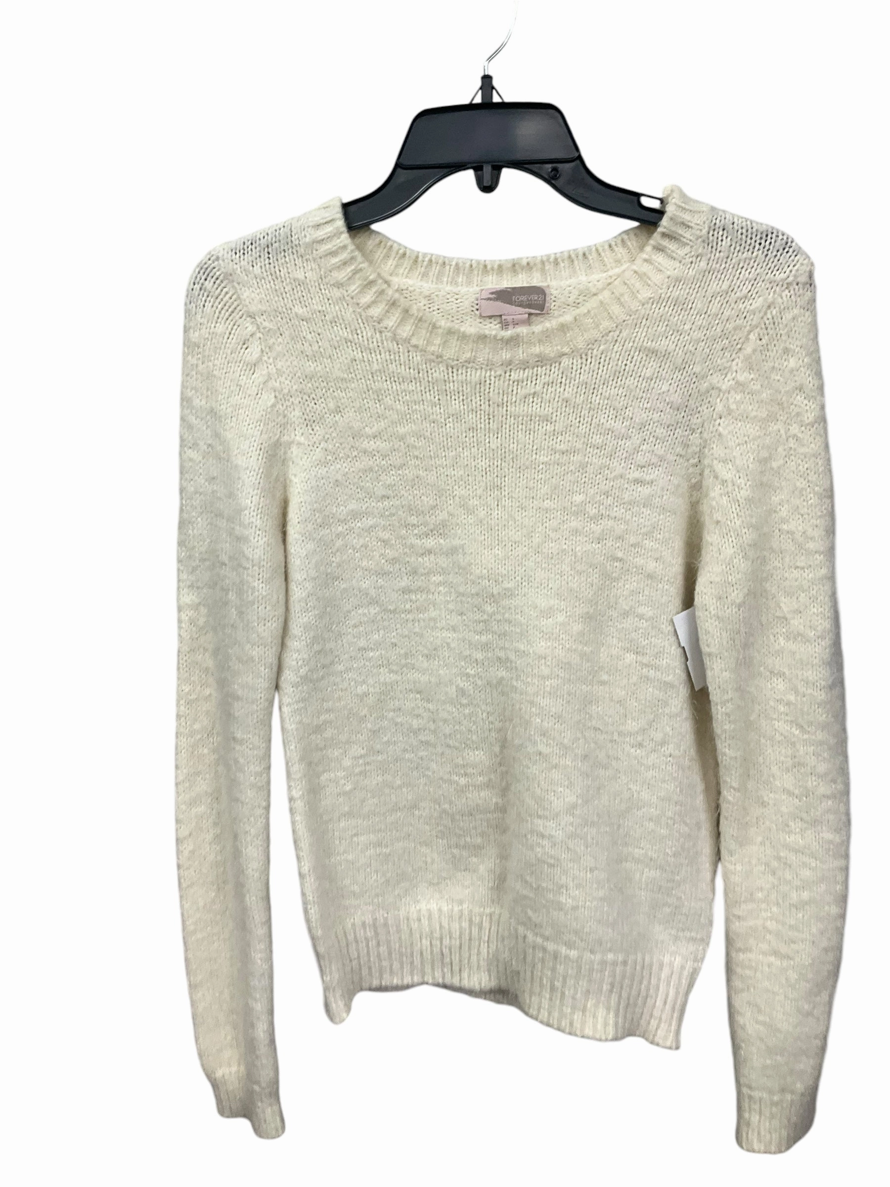 Sweater By Forever 21 In Cream, Size: S Fine Weave Casual Sweater