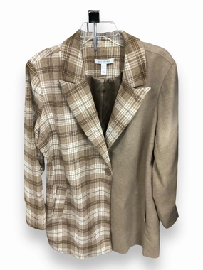 Outdoor Pants Future Edge Coat Peacoat By Peace Love World In Plaid Pattern, Size: L