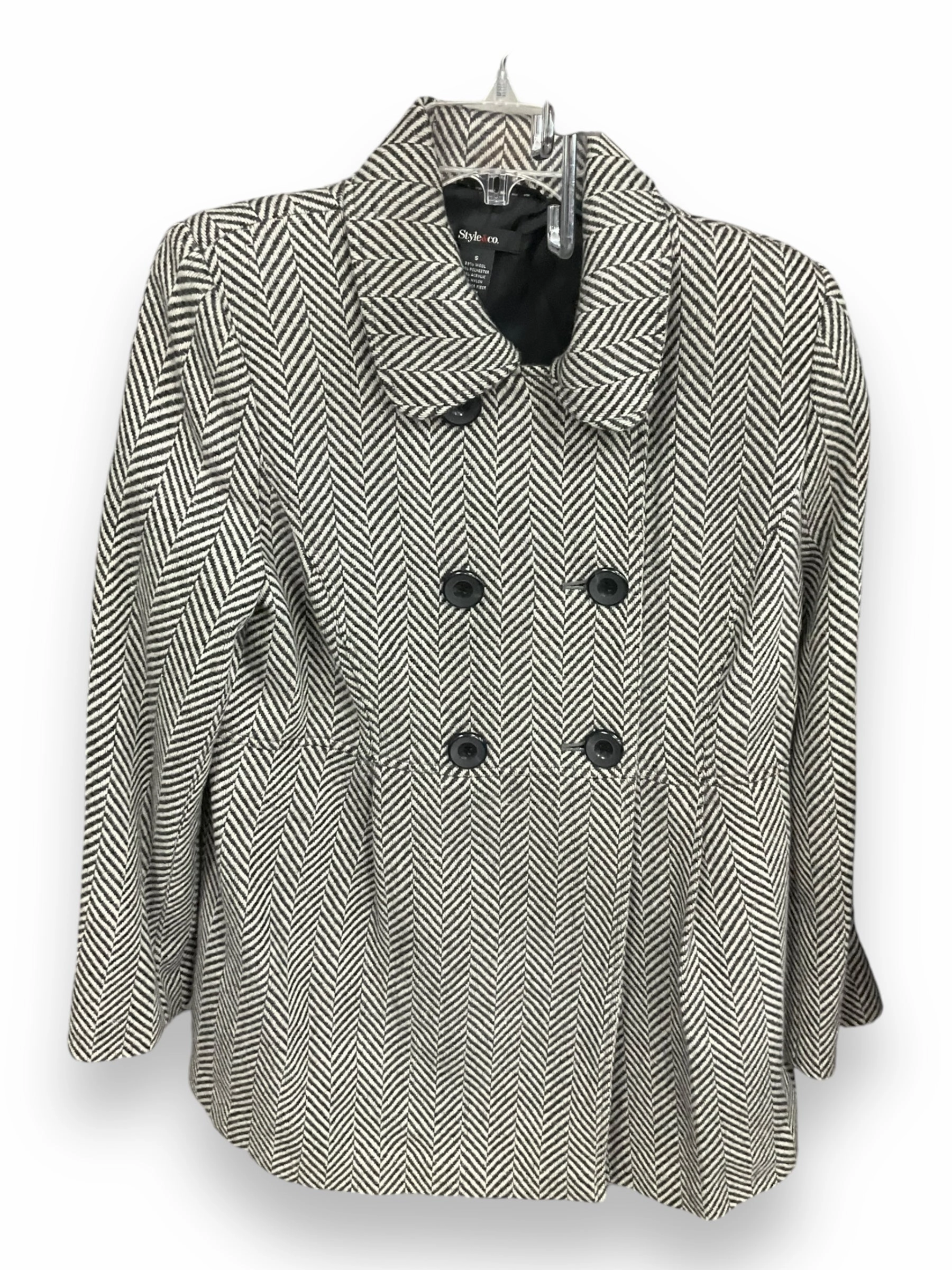 Peace Glow SmoothZipper Coat Wool By Style And Company In Grey, Size: S