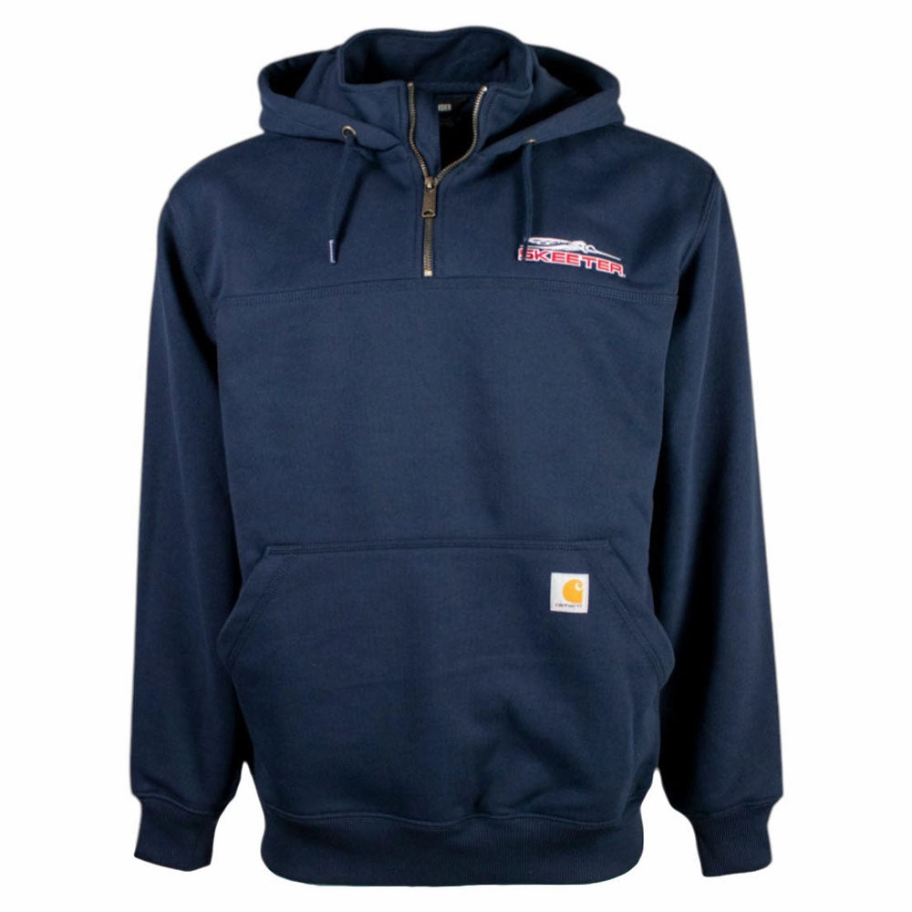 Plus size clothing Skeeter Carhartt Navy Rain Defender Paxton Quarter Zip
