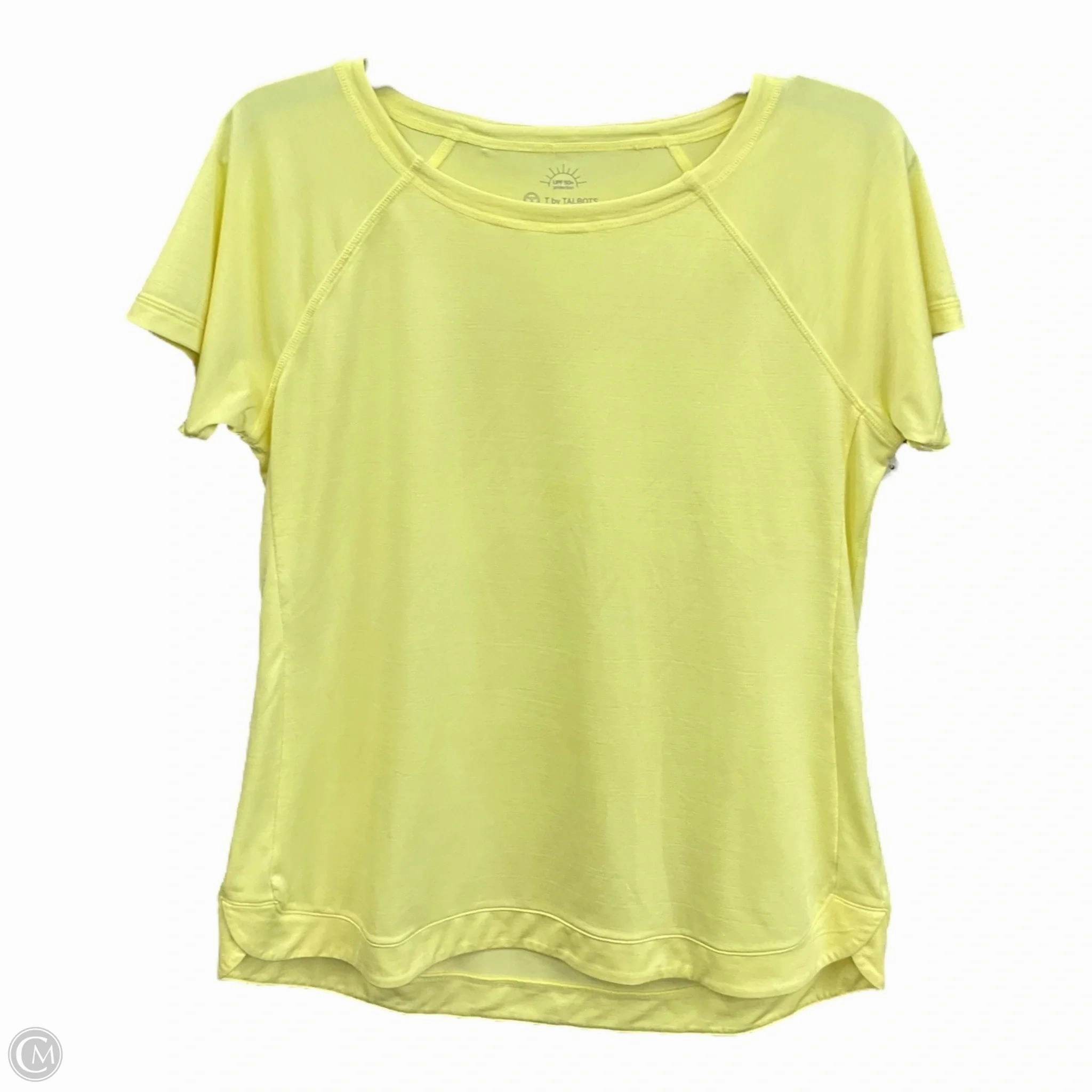 Top Short Sleeve Basic By Talbots In Yellow, Size: S Event Vibe Easy Breath