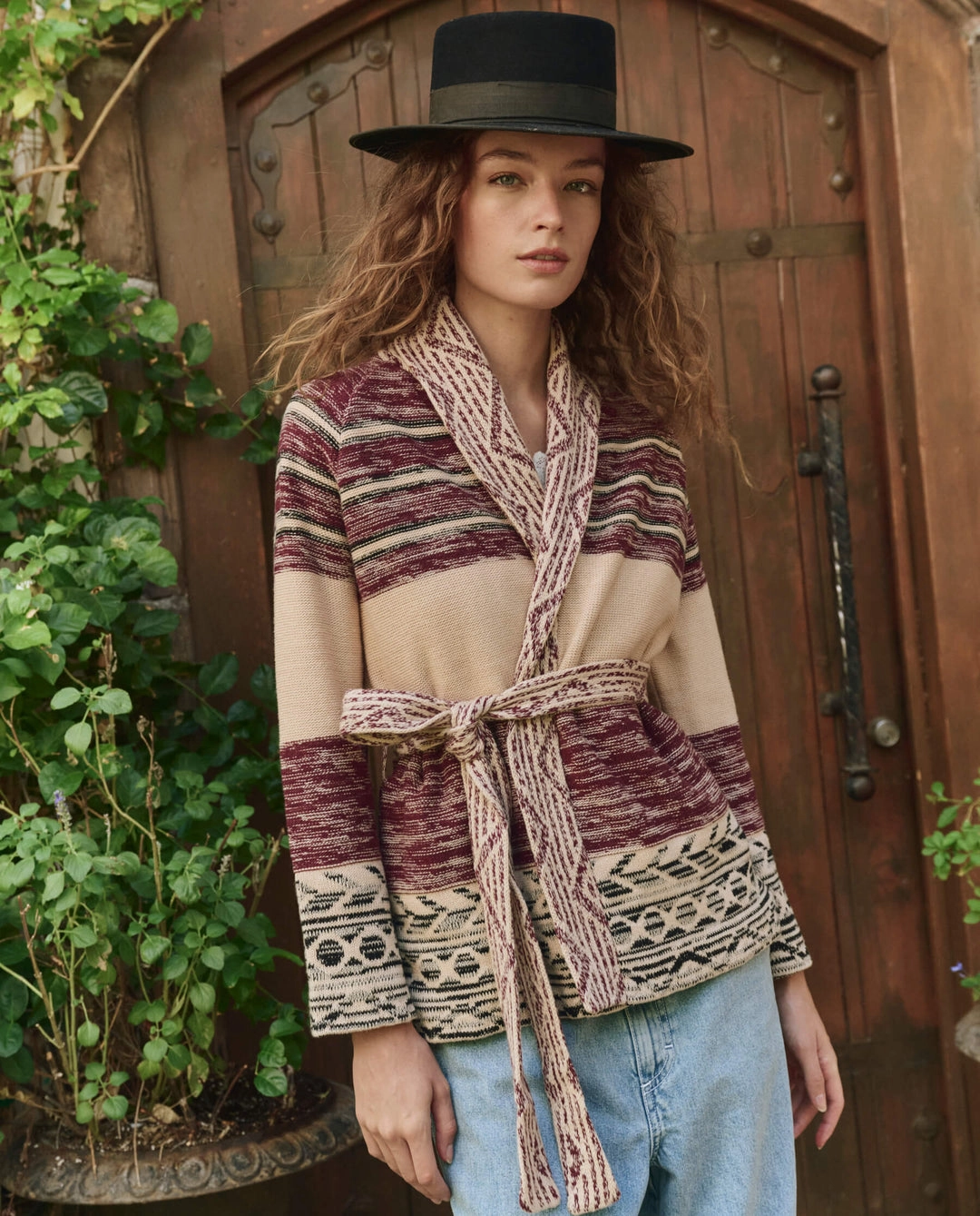 The Great Riding Cardigan in Rusted Red Multi Versatile Layers