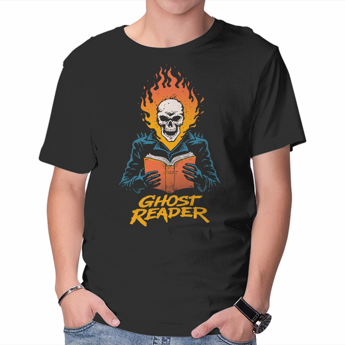 Ribbed Collar Trim Ghost Reader