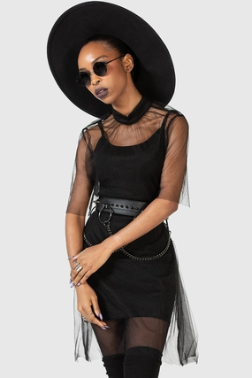 Jewel-Tone Ravaged Spirit Mini Dress