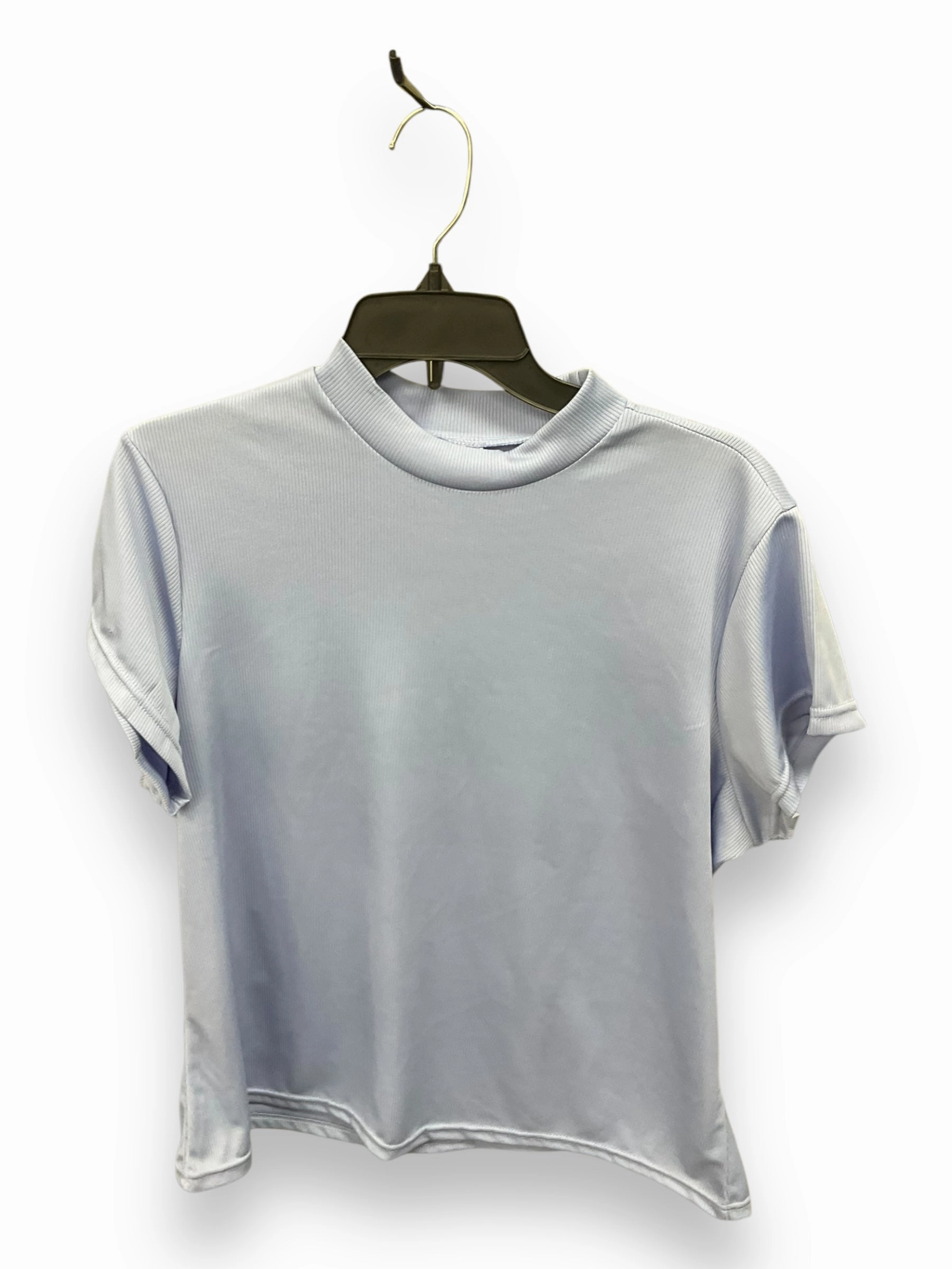 Pearl Tone Organic Ease Athletic Top Short Sleeve By Just Be In Blue, Size: 2x